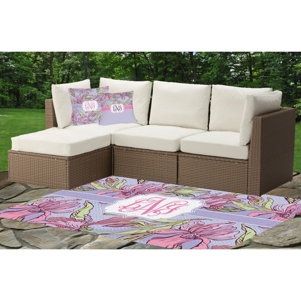 Orchids Outdoor Mat & Cushions