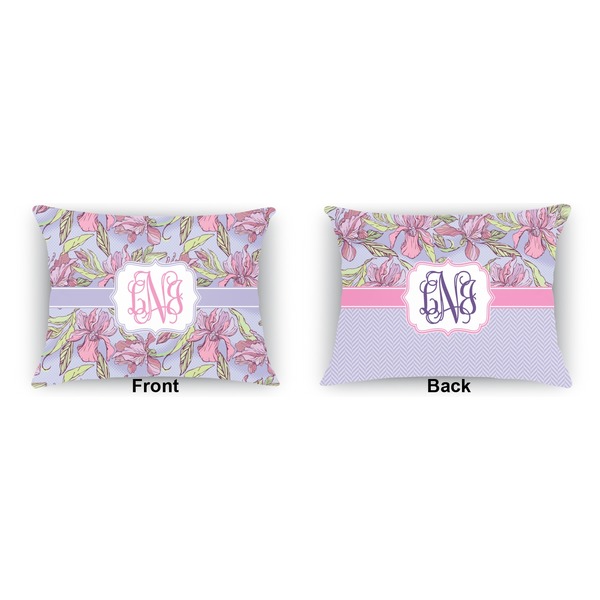Orchids  Indoor Rectangular Burlap Pillow (Front and Back)