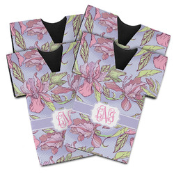 Orchids Jersey Bottle Cooler - Set of 4 (Personalized)