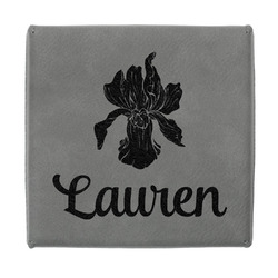 Orchids Jewelry Gift Box - Engraved Leather Lid (Personalized)