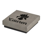 Orchids Jewelry Gift Box - Engraved Leather Lid (Personalized)