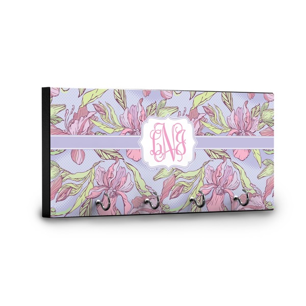 Orchids Key Hanger - Front View with Hooks