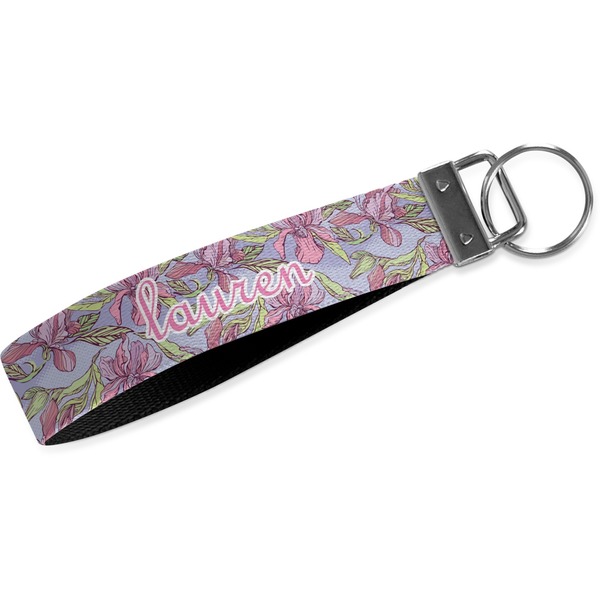Custom Orchids Webbing Keychain Fob - Large (Personalized)