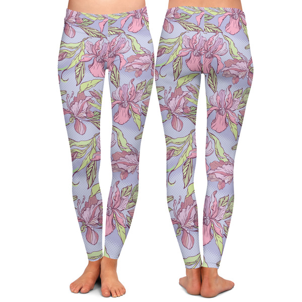 Orchids Ladies Leggings - Front and Back