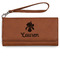 Orchids Ladies Wallet - Leather - Rawhide - Front View