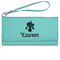 Orchids Ladies Leatherette Wallet - Laser Engraved- Teal (Personalized)