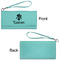 Orchids Ladies Wallets - Faux Leather - Teal - Front & Back View