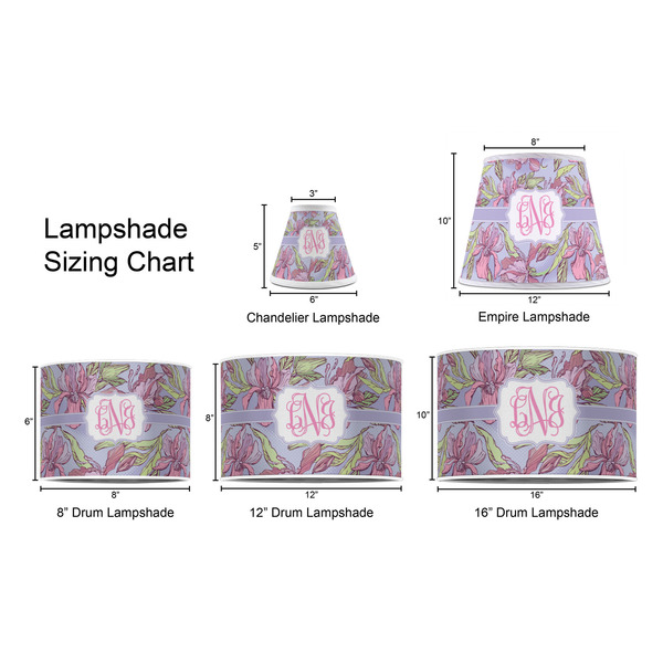 Orchids Lampshade Sizing Chart