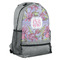 Orchids Large Backpack - Gray - Angled View