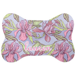 Orchids Bone Shaped Dog Food Mat (Personalized)