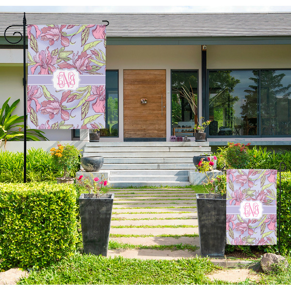 Custom Orchids Large Garden Flag - Single Sided (Personalized)