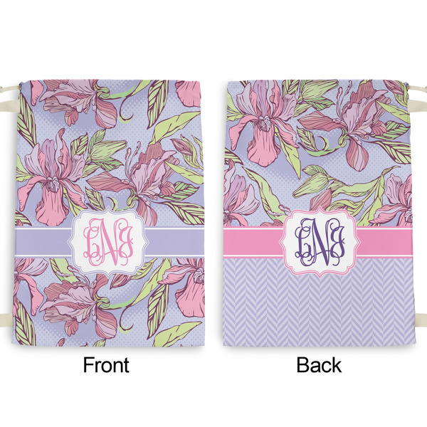 Orchids Large Laundry Bag - Front & Back View