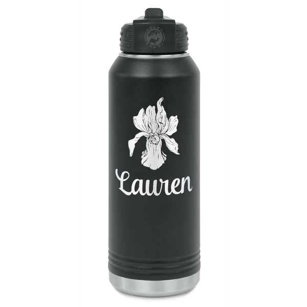 Custom Orchids Water Bottles - Laser Engraved - Front & Back (Personalized)