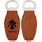 Orchids Leather Bar Bottle Opener - Front and Back (single sided)