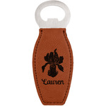 Orchids Leatherette Bottle Opener - Double Sided (Personalized)