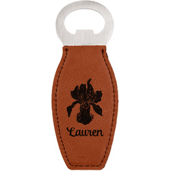 Orchids Leatherette Bottle Opener (Personalized)