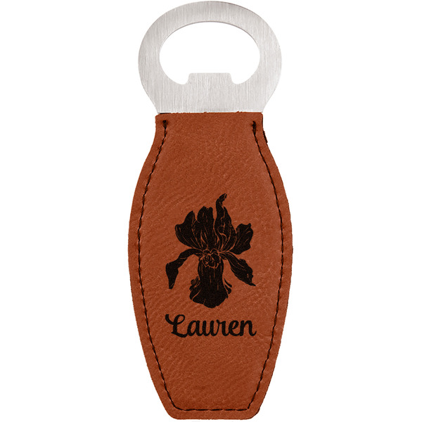 Custom Orchids Leatherette Bottle Opener - Double Sided (Personalized)