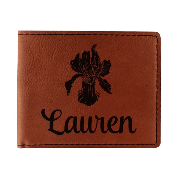 Custom Orchids Leatherette Bifold Wallet - Double Sided (Personalized)