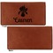 Orchids Leather Checkbook Holder Front and Back Single Sided - Apvl
