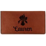 Orchids Leatherette Checkbook Holder - Single Sided (Personalized)