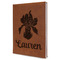 Orchids Leather Sketchbook - Large - Double Sided - Angled View