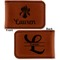 Orchids Leatherette Magnetic Money Clip - Front and Back