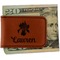 Orchids Leatherette Magnetic Money Clip (Personalized)