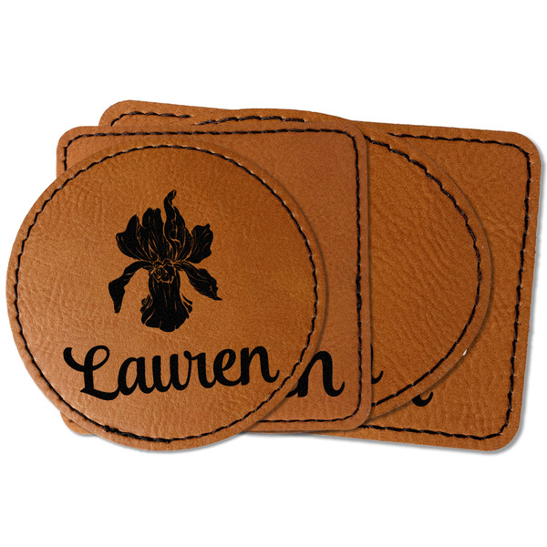 Custom Orchids Faux Leather Iron On Patch (Personalized)