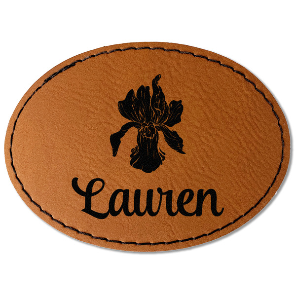 Orchids Leatherette Patches - Oval