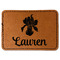 Orchids Faux Leather Iron On Patch - Rectangle (Personalized)