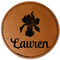 Orchids Leatherette Patches - Round