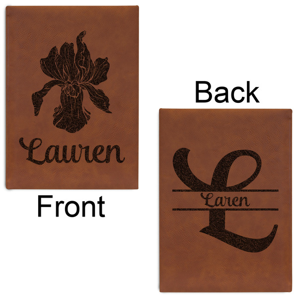 Orchids Leatherette Sketchbooks - Large - Double Sided - Front & Back View