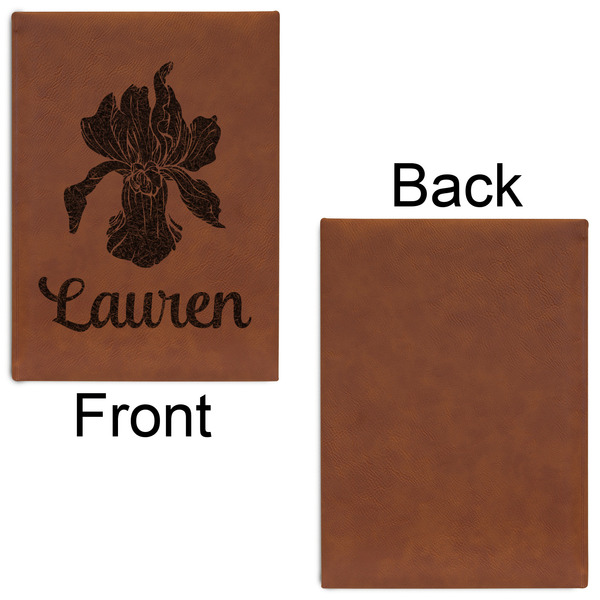 Orchids Leatherette Sketchbooks - Large - Single Sided - Front & Back View