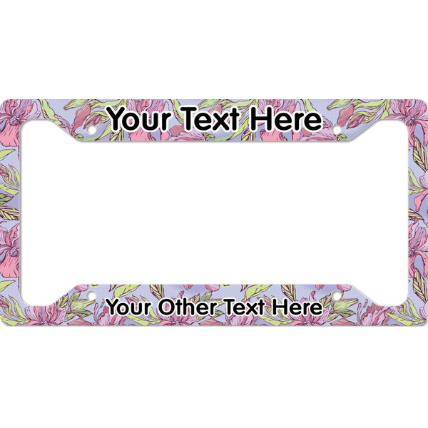 Custom Orchids License Plate Frame - Style A (Personalized)