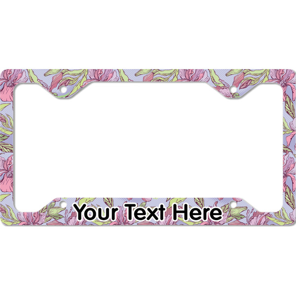 Custom Orchids License Plate Frame - Style C (Personalized)