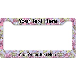 Orchids License Plate Frame - Style B (Personalized)