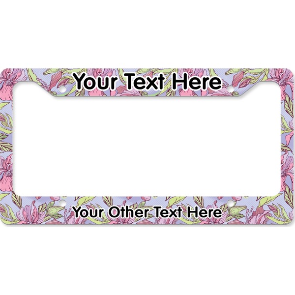 Orchids License Plate Frame Wide