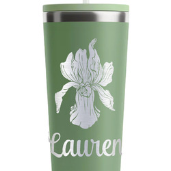 Orchids RTIC Everyday Tumbler with Straw - 28oz - Light Green - Single-Sided (Personalized)