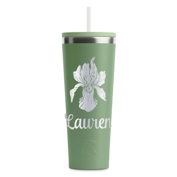 Orchids Light Green RTIC Everyday Tumbler - 28 oz. - Front