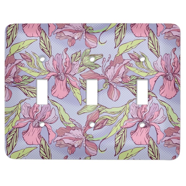 Custom Orchids Light Switch Cover (3 Toggle Plate)