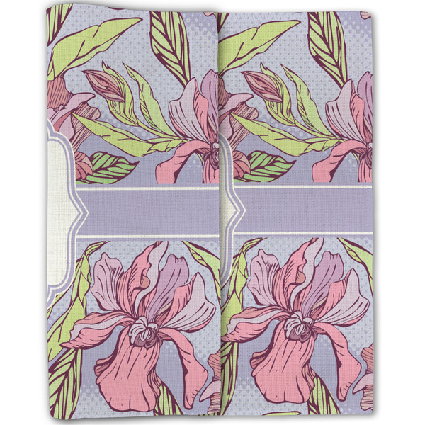 Orchids Linen Placemat - Folded Half (double sided)