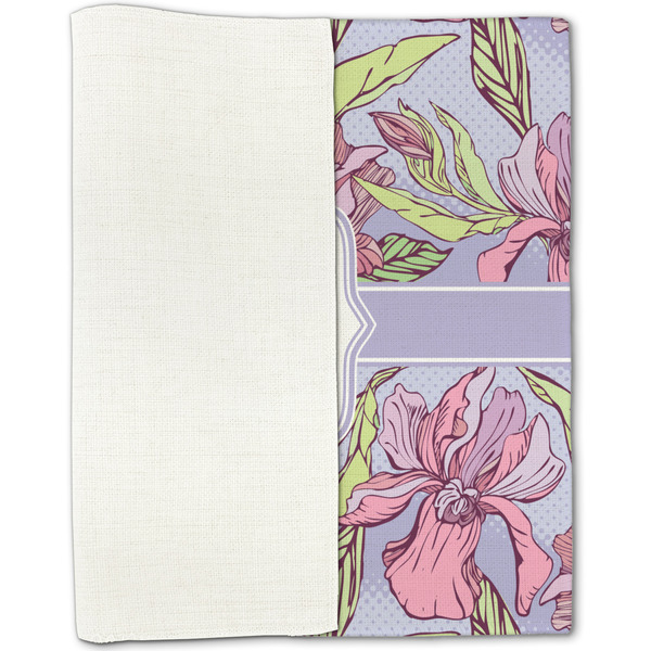Orchids Linen Placemat - Folded Half
