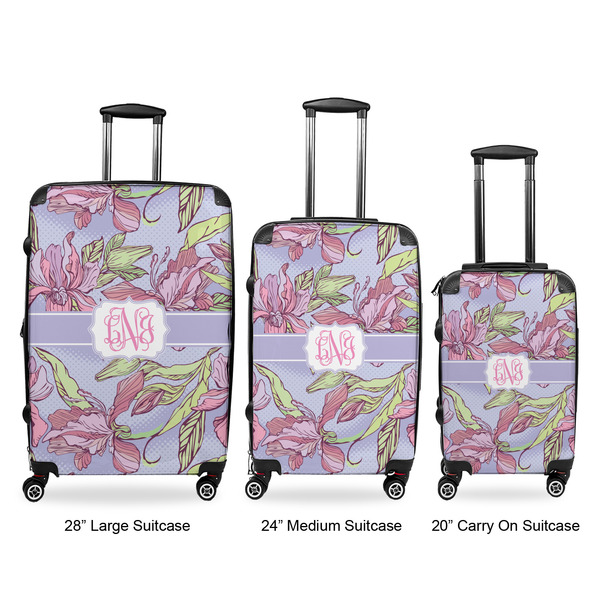 Orchids Luggage Bags all sizes - With Handle