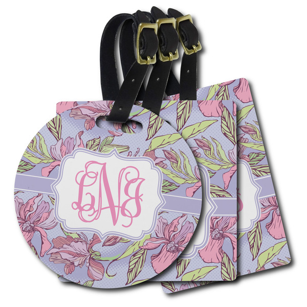 Custom Orchids Plastic Luggage Tag (Personalized)