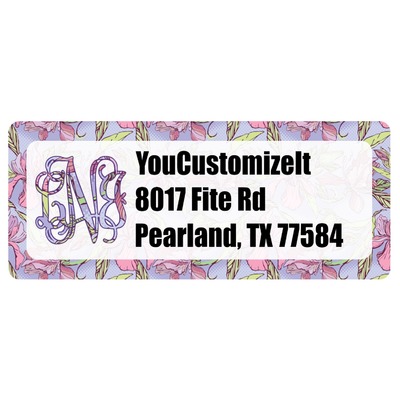Orchid Design Personalized Return Address Labels  50PCS FREE US Shipping 