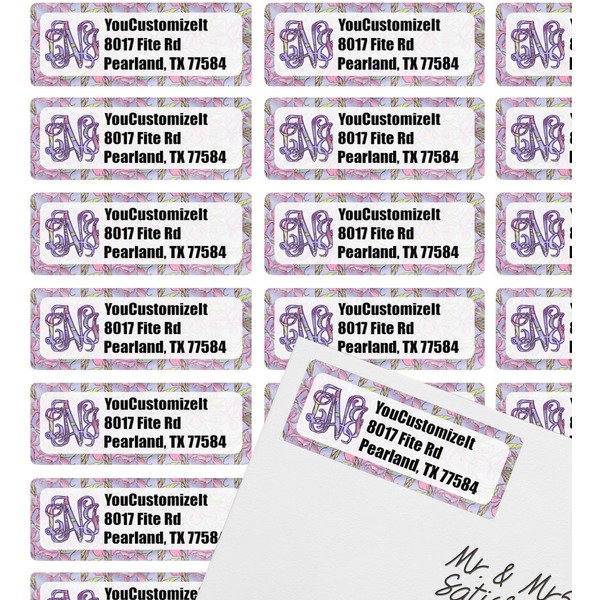 Orchids Mailing Label on Envelope - Multiple Labels