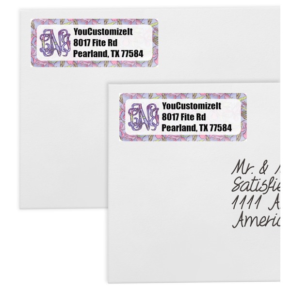 Orchids Mailing Labels - Double Stack Close Up