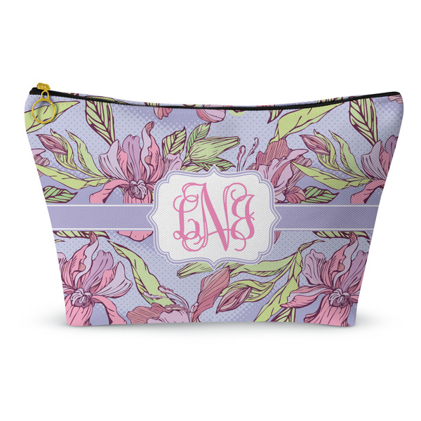 Custom Orchids Makeup Bag - Large - 12.5"x7" (Personalized)