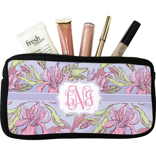 Custom Orchids Makeup / Cosmetic Bag - Small (Personalized)