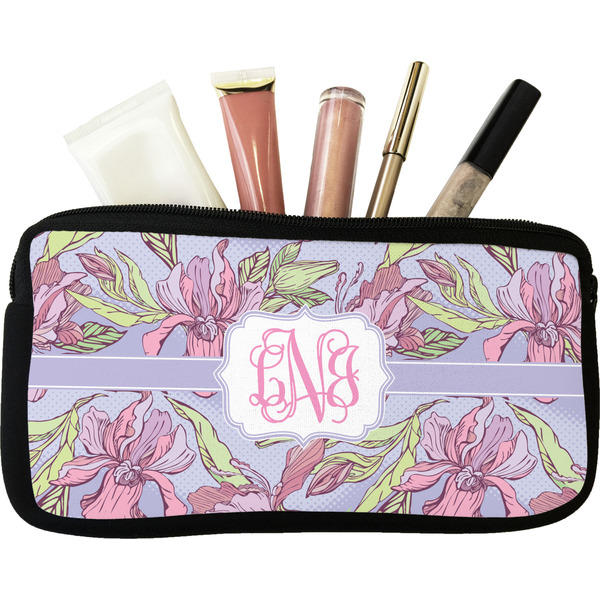 Custom Orchids Makeup / Cosmetic Bag (Personalized)